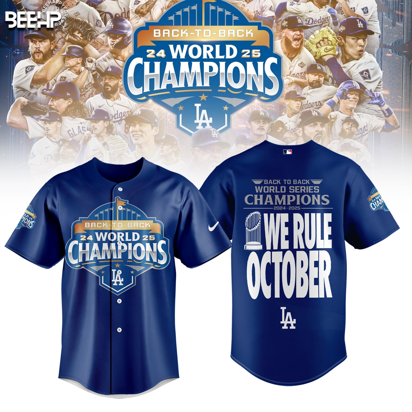 LA Dodgers 2025 World Series Champions Limited Edition Combo Jersey