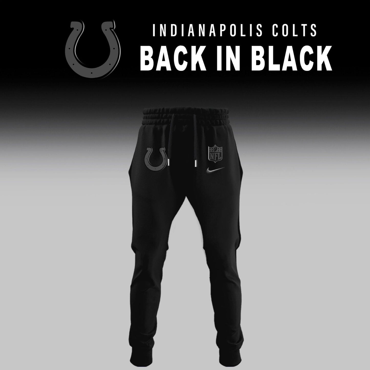 Indianapolis Colts Back In Black Half Zip Hoodie