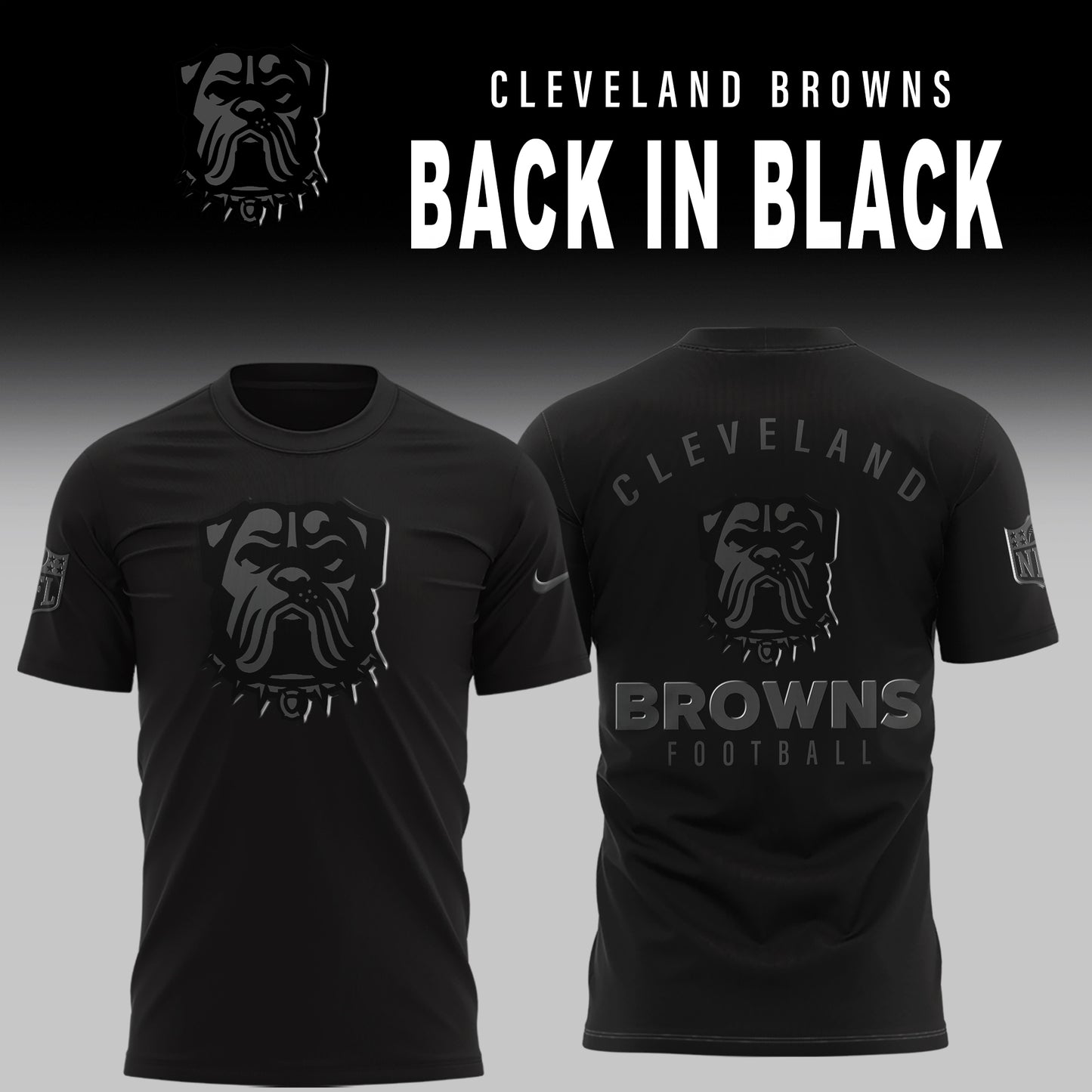 Cleveland Browns BACK IN BLACK Combo Tshirt