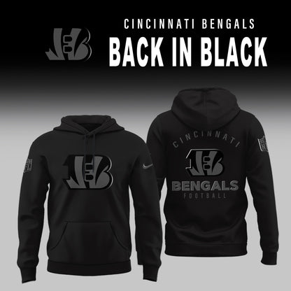 Cincinnati Bengals BACK IN BLACK 2025 Combo Hoodie