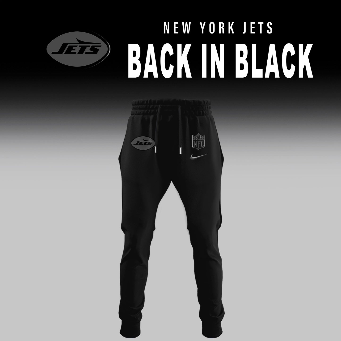 New York Jets 2025 BACK IN BLACK Combo Hoodie