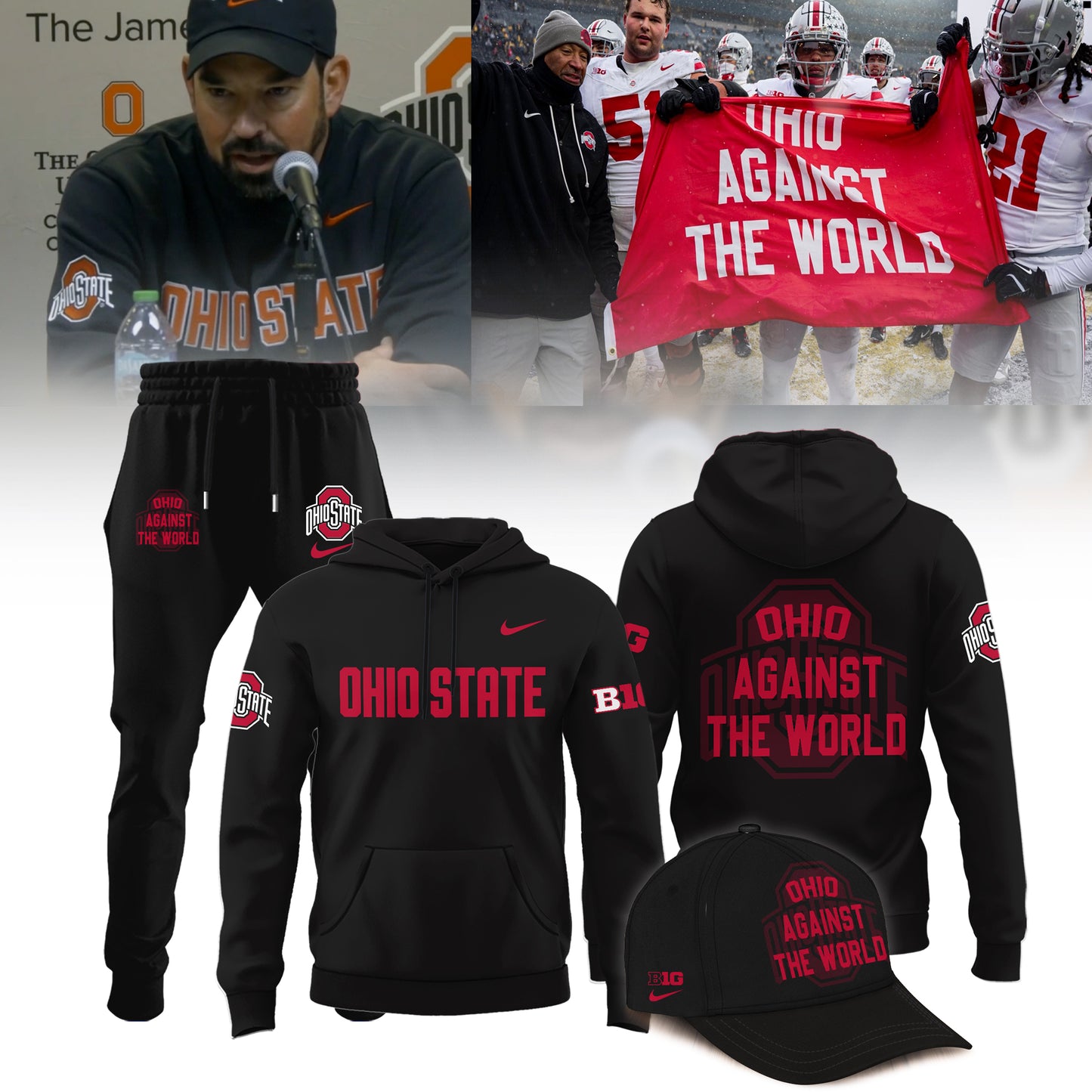 Ohio State Buckeyes "OHIO AGAINST THE WORLD" Limited Edition Combo Hoodie