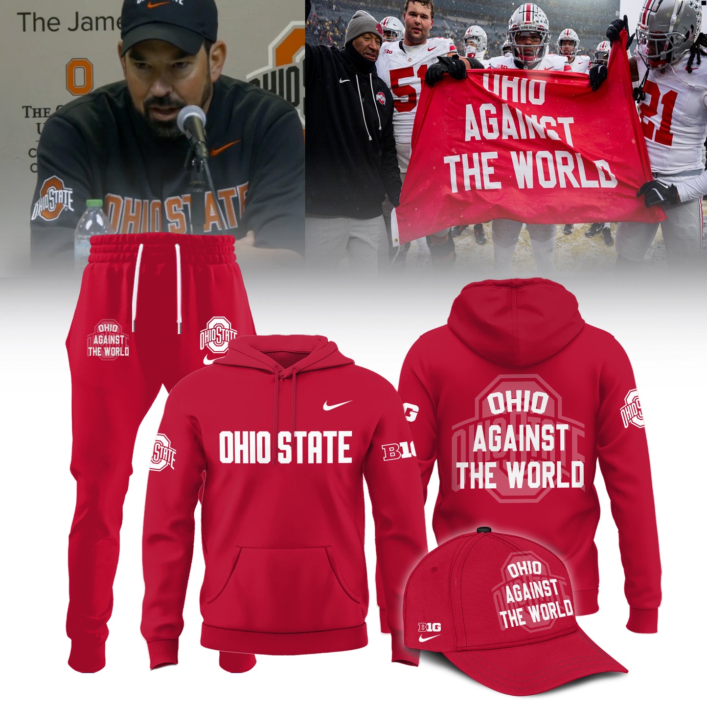 Ohio State Buckeyes "OHIO AGAINST THE WORLD" Limited Edition Combo Hoodie
