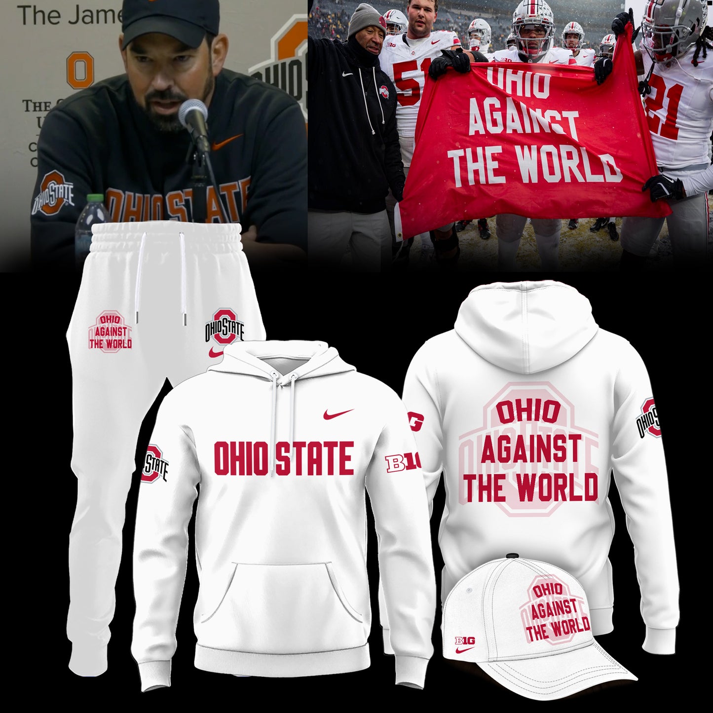 Ohio State Buckeyes "OHIO AGAINST THE WORLD" Limited Edition Combo Hoodie