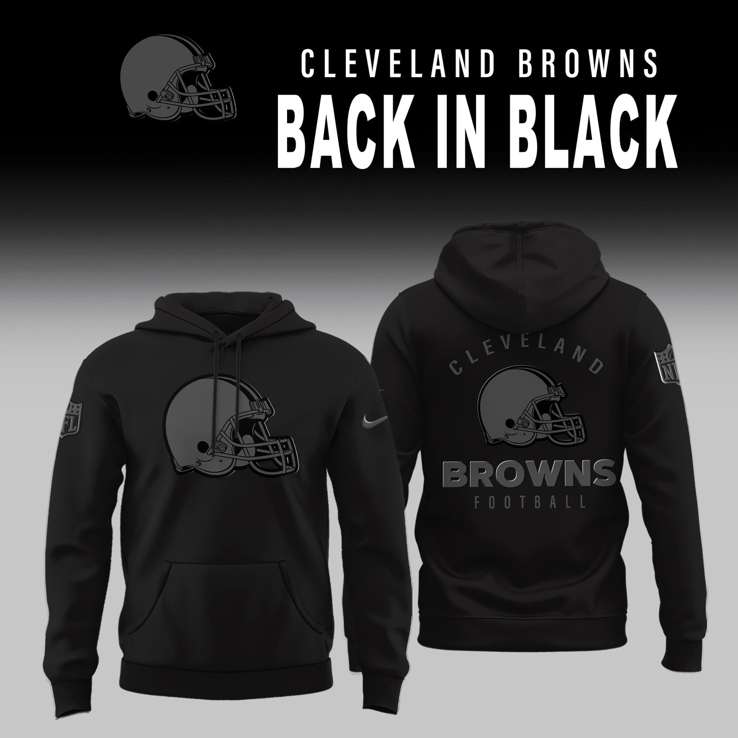 Cleveland Browns BACK IN BLACK Combo Hoodie