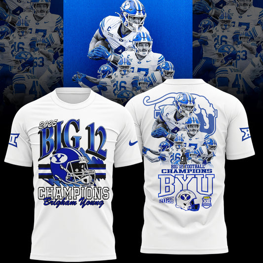 BYU Cougars Football 2025 Big 12 Conference Champs Combo Tshirt