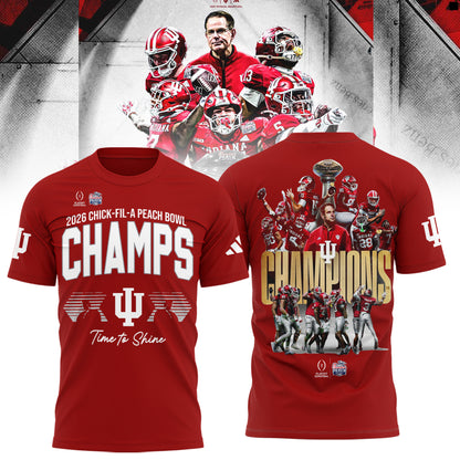Indiana Hoosiers Football Champions Peach Bowl 2025/26 T-Shirt