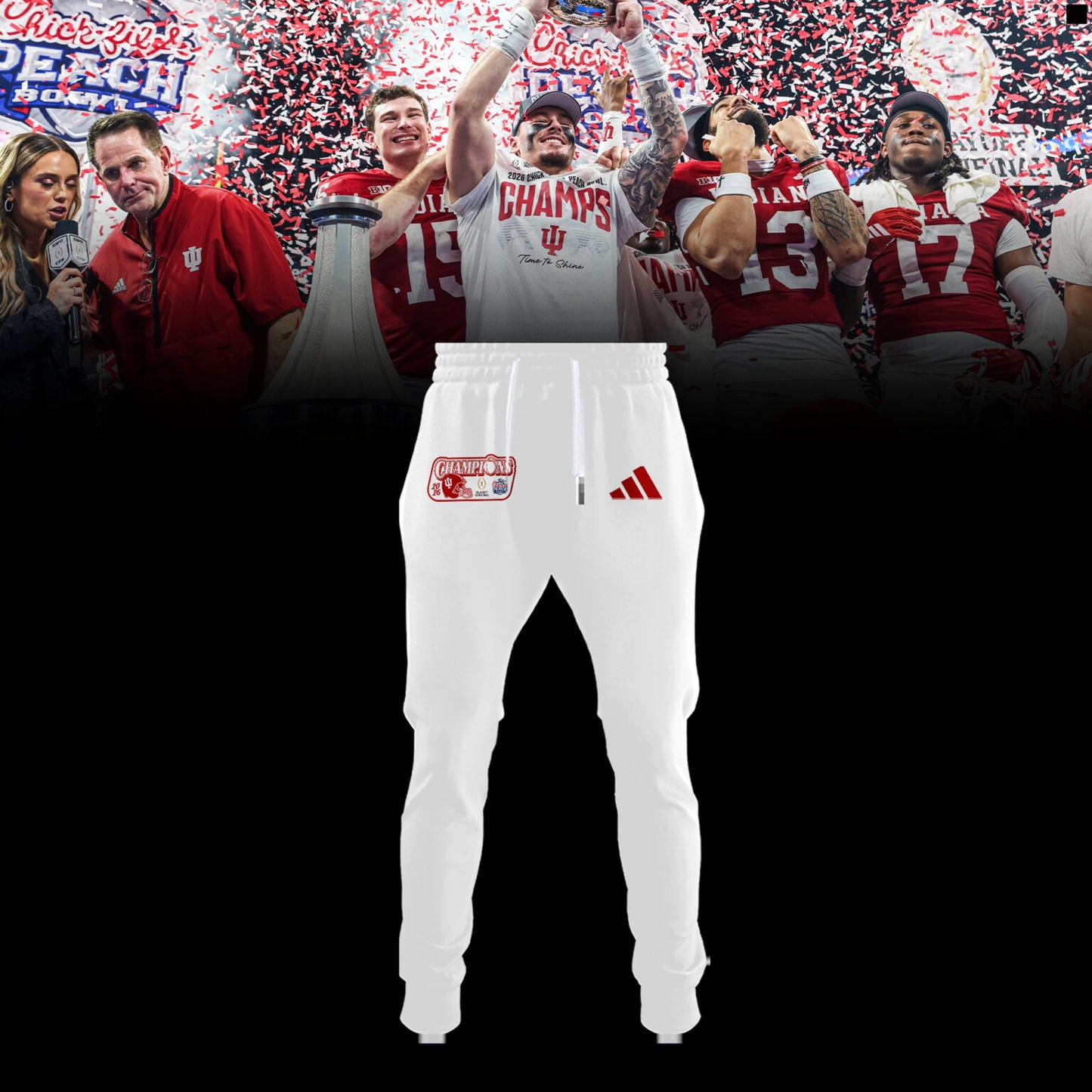 Indiana Hoosiers Football Champions Peach Bowl 2025/26 Hoodie