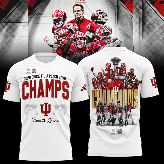 Indiana Hoosiers Football Champions Peach Bowl 2025/26 T-Shirt