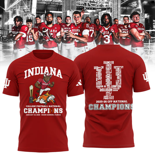 Indiana Hoosiers National Champions 2025/26 T-Shirt