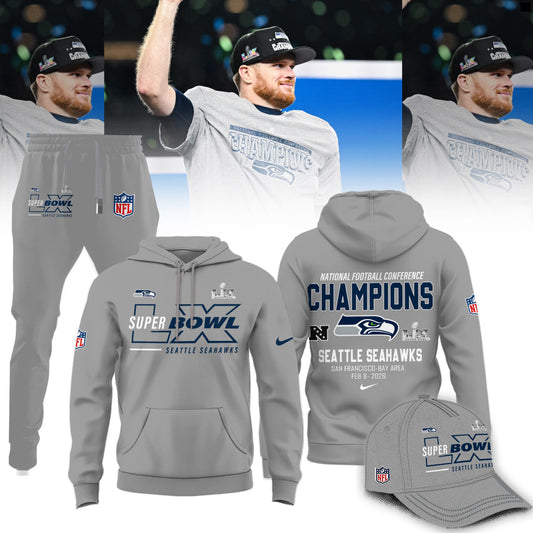 Seattle Seahawks Super Bowl LX Roster Hoodie