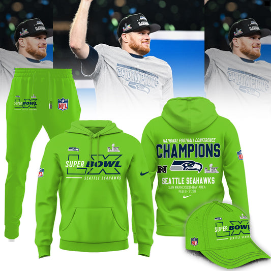 Seattle Seahawks Super Bowl LX Roster Hoodie