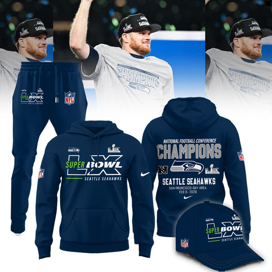 Seattle Seahawks Super Bowl LX Roster Hoodie