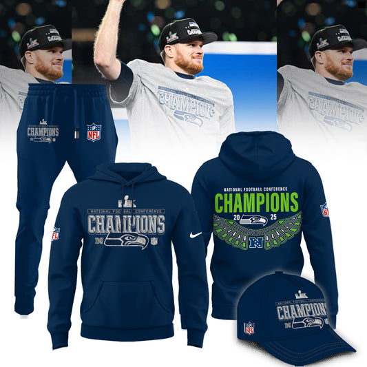 Seattle Seahawks 2025 NFC Conference Champions Hoodie