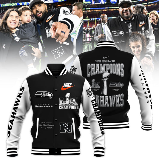 Seattle Seahawks Super Bowl LX Champions Bomber Jacket
