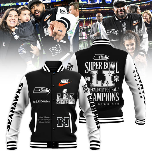 Seattle Seahawks Super Bowl LX Champions Bomber Jacket
