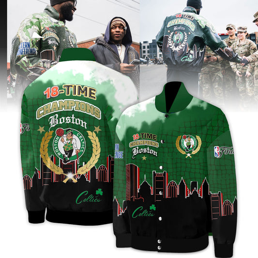 Boston Celtics 18-Time NBA Finals Champions Limited Edition Bomber Jacket