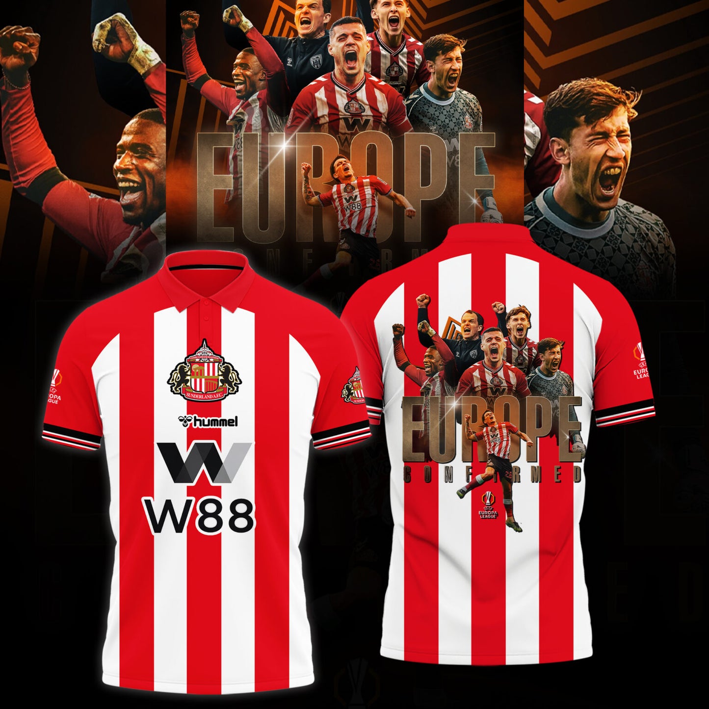 Limited Edition Sunderland AFC Europa League Confirmed Polo