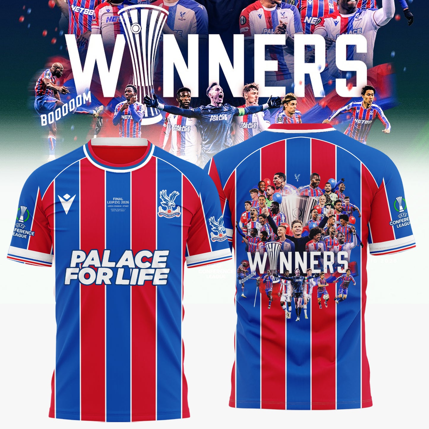 Crystal Palace 2025-26 UEFA Conference League Winners T-Shirt