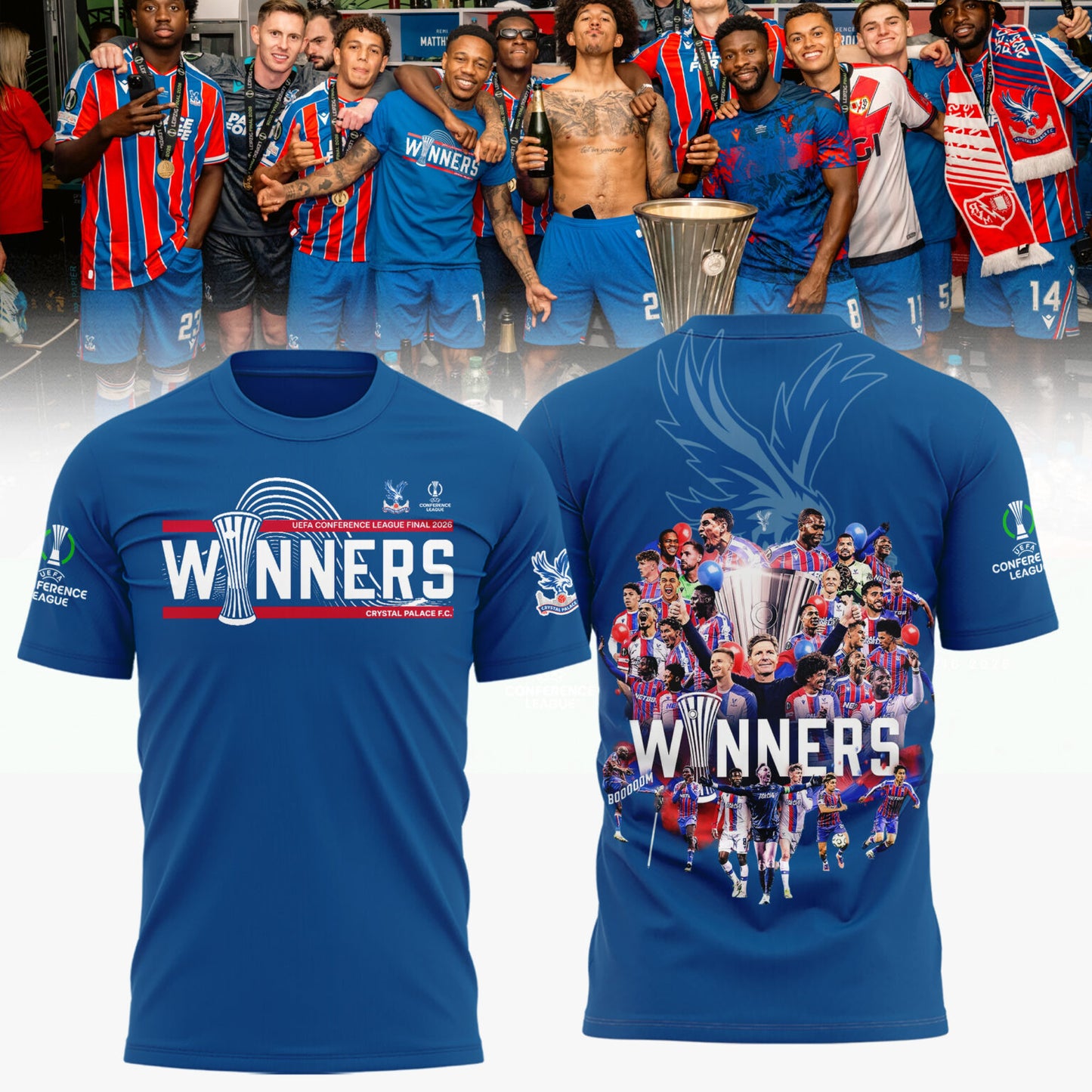 Crystal Palace 2025-26 UEFA Conference League Winners T-Shirt