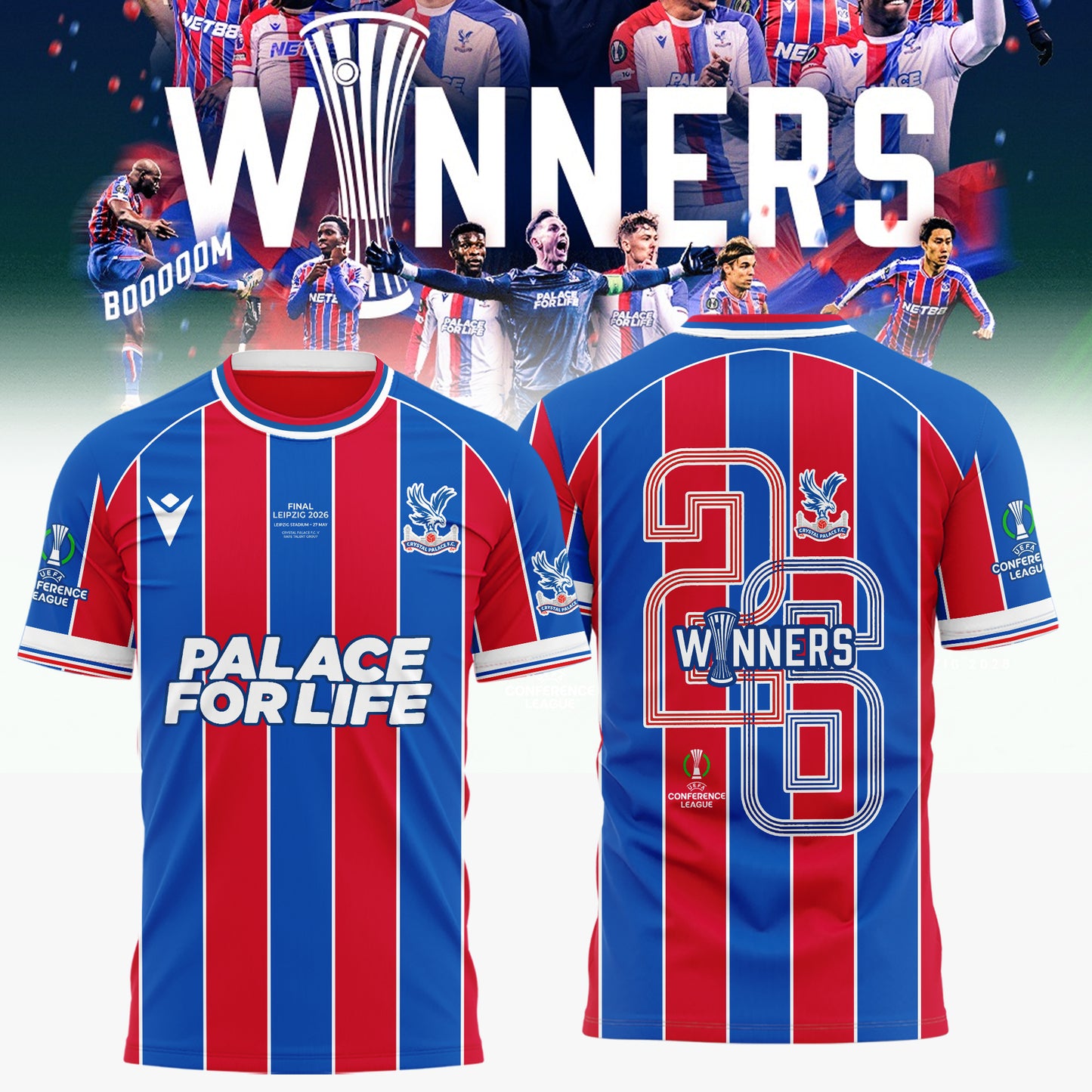 Crystal Palace 2025-26 UEFA Conference League Winners T-Shirt