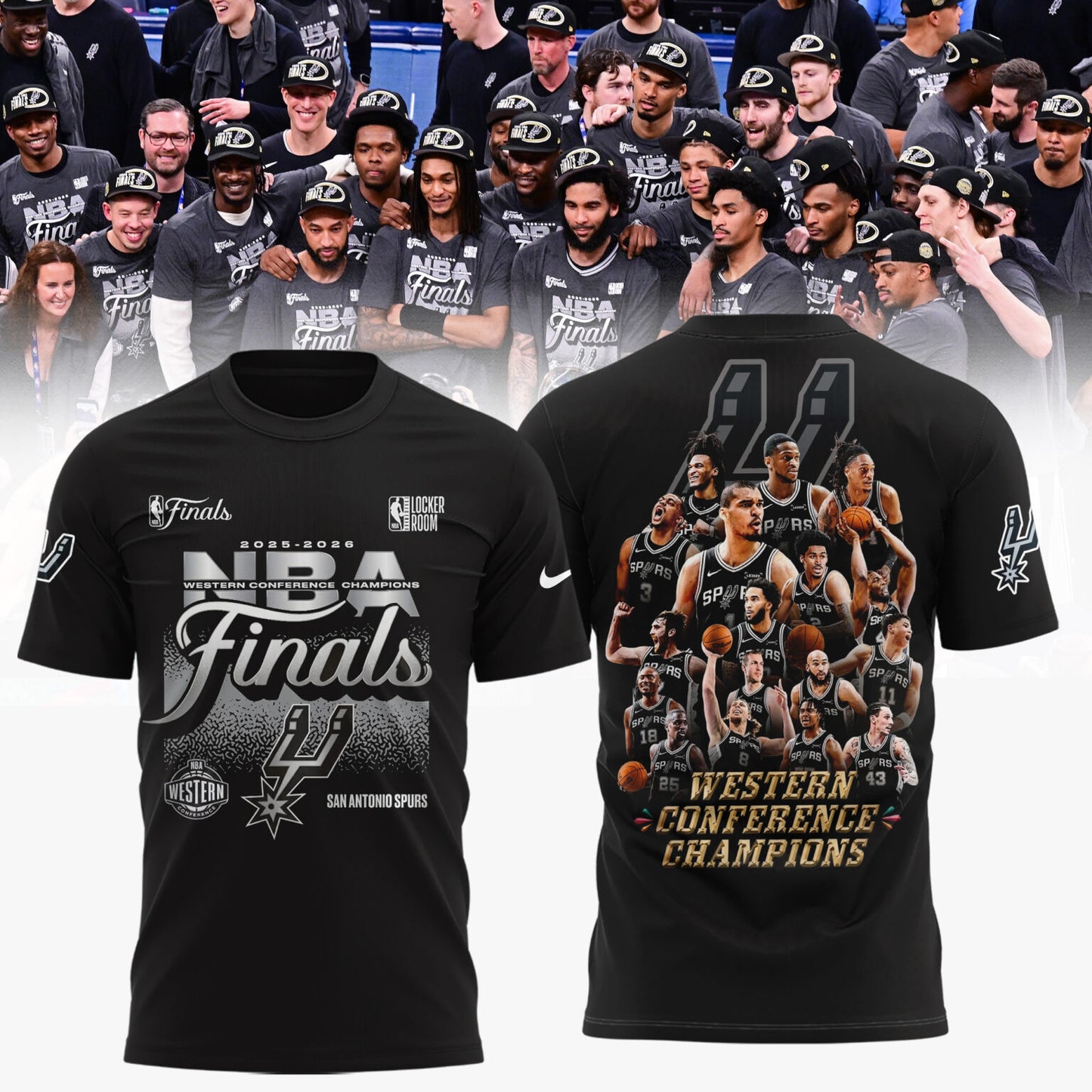 San Antonio Spurs 2026 Western Conference Finals Champions T-Shirt