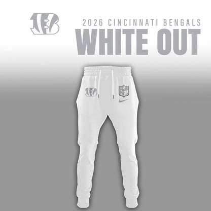 Cincinnati Bengals 2025 Winter White Out Combo TShirt