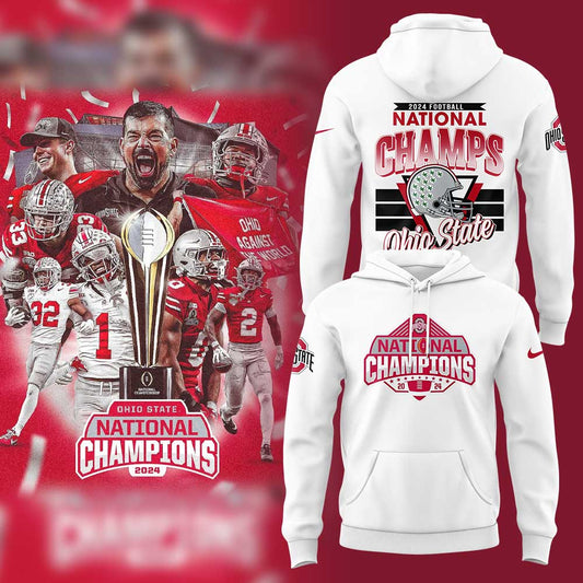Ohio State Football College Football Playoff National Champions Whrite Hoodie