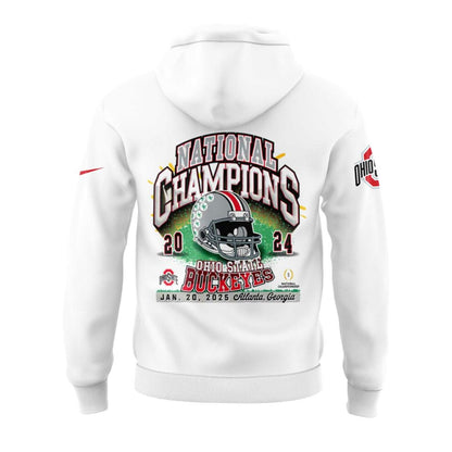 Ohio State Football 2024 College Football Playoff National Champions Whrite Hoodie