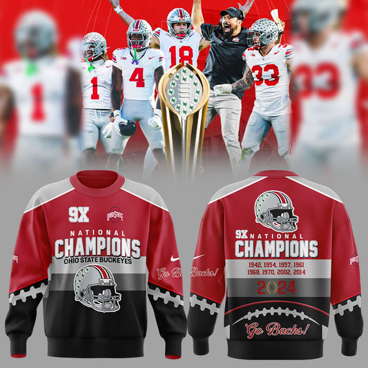Ohio State Football College Football Playoff National Champions Red/Black Sweatshirt