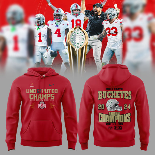 Ohio State Football College Football Playoff National Champions Red Hoodie