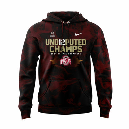 Ohio State Football College Football Playoff National Champions Smoke Red Hoodie