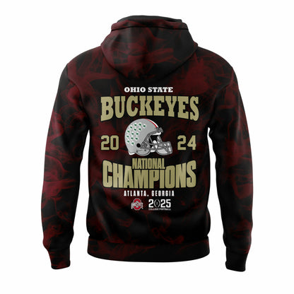 Ohio State Football College Football Playoff National Champions Smoke Red Hoodie
