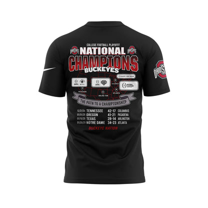 Ohio State Football College Football Playoff National Champions Black T-shirt