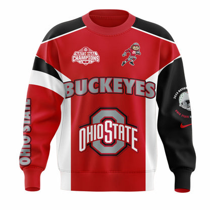 Ohio State Football College Football Playoff National Champions Smoke Red/Black Sweatshirt