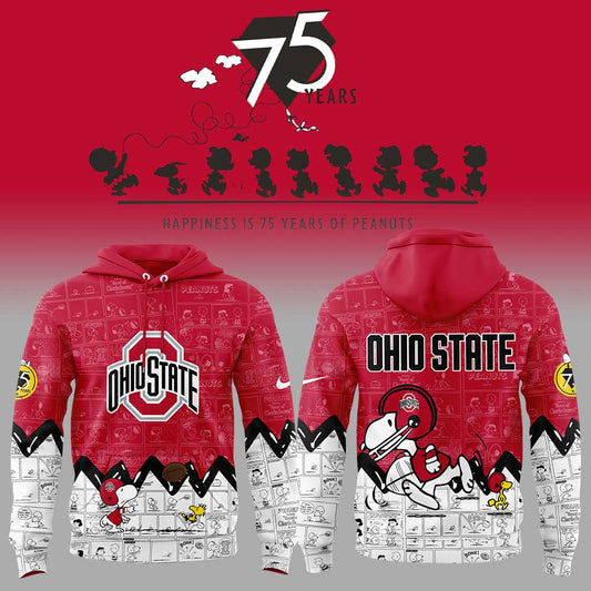 Ohio State Football 75th Anniversary of Peanuts Hoodie