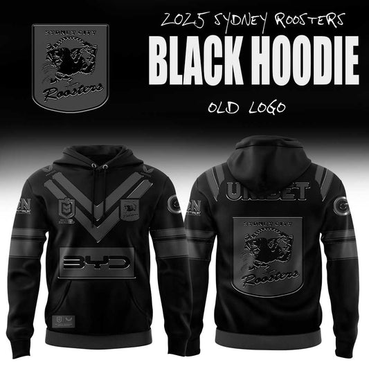 Limited Edition Sydney Roosters Back In Black Hoodie