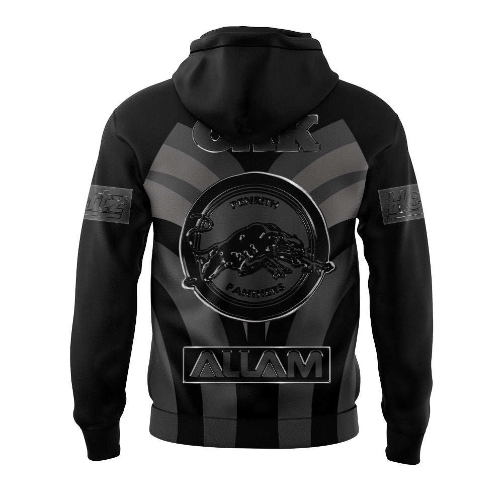 Limited Edition Penrith Panthers Back In Black Old Logo Hoodie