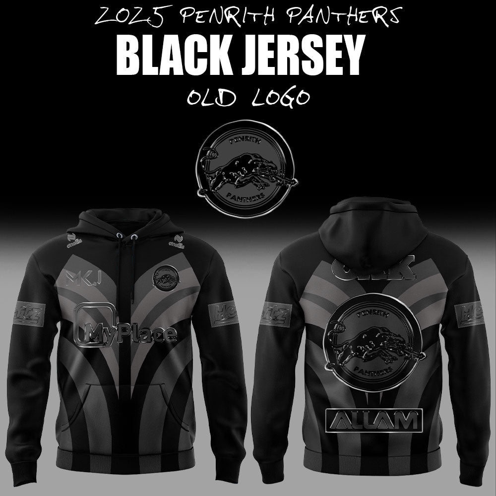 Limited Edition Penrith Panthers Back In Black Old Logo Hoodie