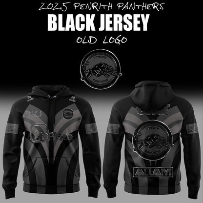 Limited Edition Penrith Panthers Back In Black Old Logo Hoodie