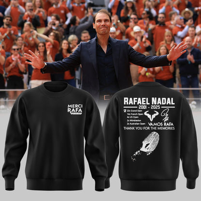 Limited Edition `Merci Rafaâ€™ at Rafael Nadal Roland Garros Tribute Sweat Shirt