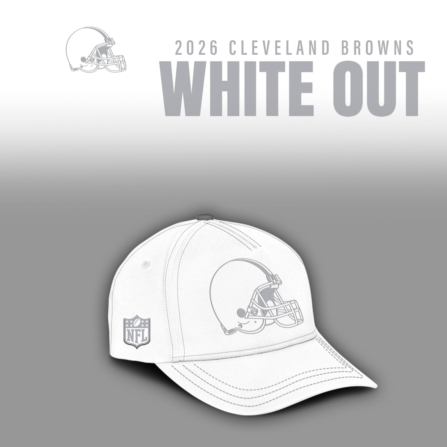 Cleveland Browns 2025 Winter White Out Combo TShirt
