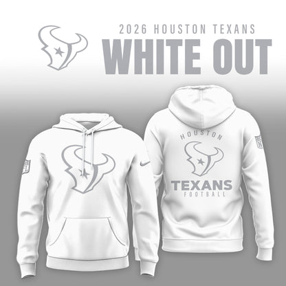 Houston Texans 2025 Winter White Out Combo Hoodie