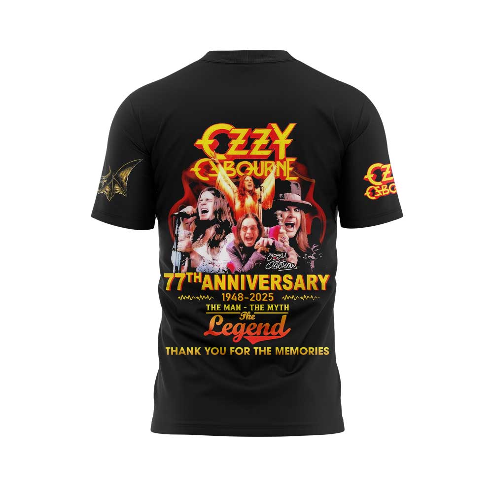 Limited Edition “Thank You For The Memories” Ozzy Osbourne Collection Shirt