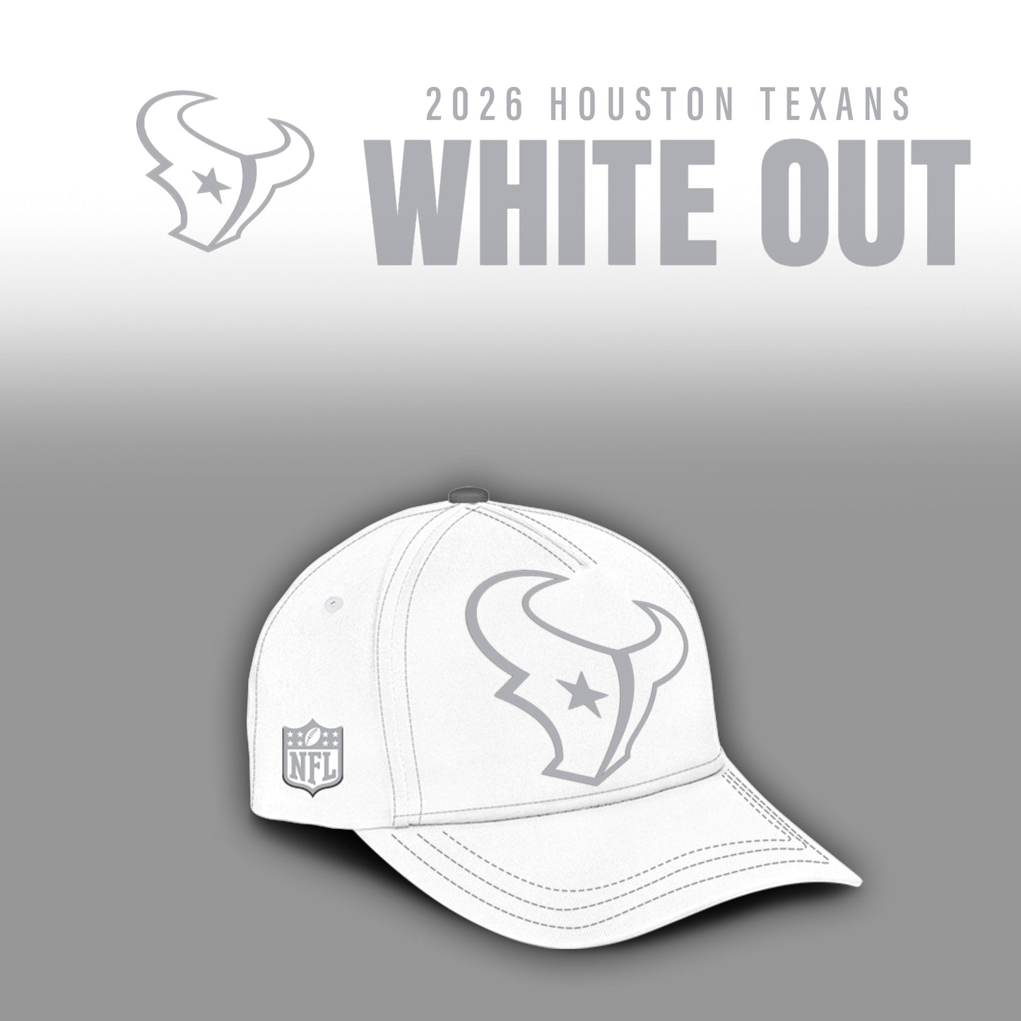 Houston Texans 2025 Winter White Out Combo TShirt