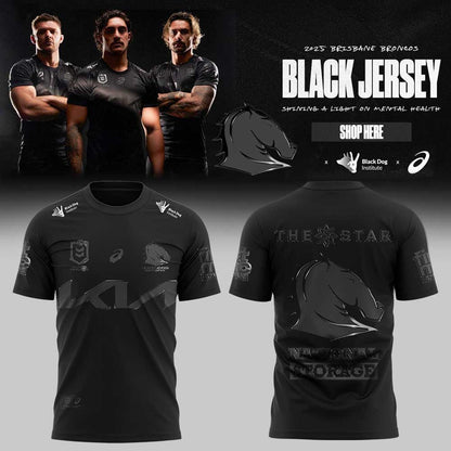 Limited Brisbane Broncos Our 2025 Black Uniform Shirt