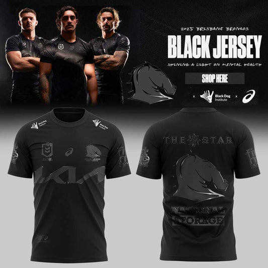 Limited Brisbane Broncos Our 2025 Black Uniform Shirt
