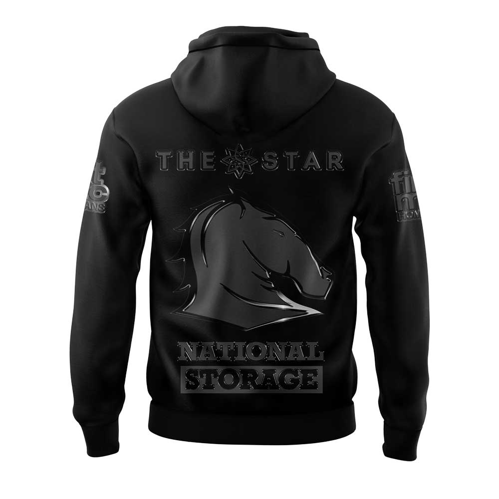 Limited Brisbane Broncos Our 2025 Black Uniform Hoodie