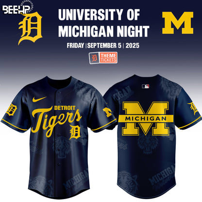 Detroit Tigers x Michigan Wolverines Night Game Limited Edition Jersey 2025
