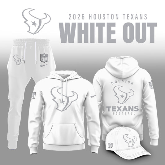 Houston Texans 2025 Winter White Out Combo Hoodie